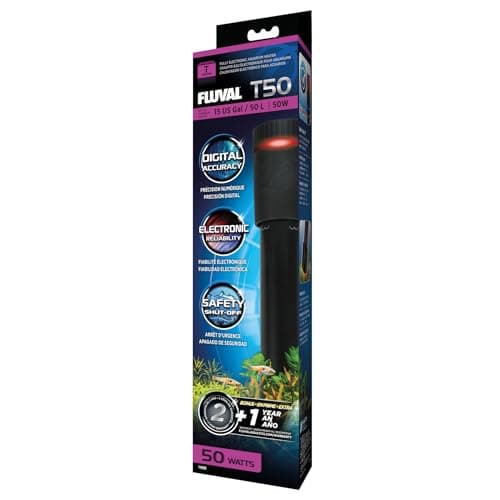 Fluval T50 Fully Electronic Aquarium Heater, 50W